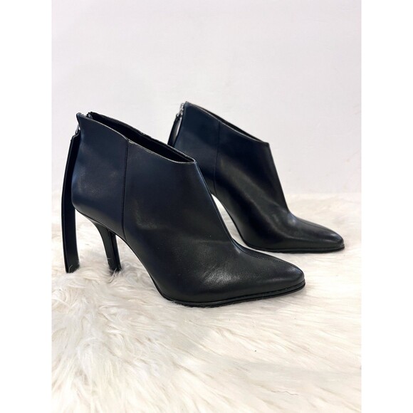 ZARA New Women Pull Tab High Heel Ankle Boots Black Size US 7.5 EUR 38 1116/410 - Picture 6 of 14